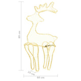 Decorazione Natalizia Renna in Rete con 306 LED 60x24x89 cm