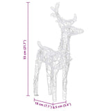 Decorazione Natalizia Renne e Slitta 160 LED 130 cm in Acrilico