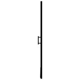 Porta per Doccia in Vetro Temperato 100x178 cm Nera