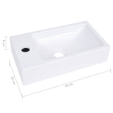 Lavabo 400x220x90 mm in SMC Bianco