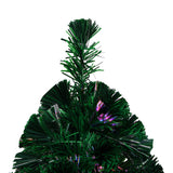 Albero di Natale con Supporto Verde 210 cm in Fibra Ottica