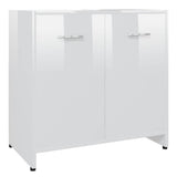 Mobile da Bagno Bianco Lucido 60x33x61 cm in Legno truciolato