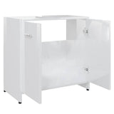 Mobile da Bagno Bianco Lucido 60x33x61 cm in Legno truciolato