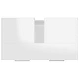 Mobile da Bagno Bianco Lucido 60x33x61 cm in Legno truciolato