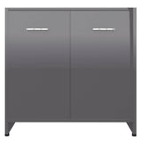 Mobile da Bagno Grigio Lucido 60x33x61 cm in Legno truciolato