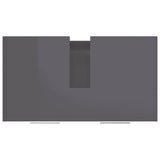 Mobile da Bagno Grigio Lucido 60x33x61 cm in Legno truciolato