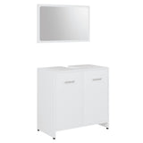 Set Mobili da Bagno Bianco in Legno truciolato
