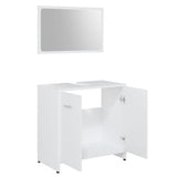 Set Mobili da Bagno Bianco in Legno truciolato
