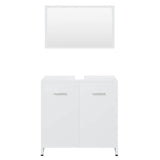 Set Mobili da Bagno Bianco in Legno truciolato