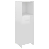 Mobile da Bagno Bianco Lucido 30x30x95 cm in Legno truciolato