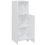 Mobile da Bagno Bianco Lucido 30x30x95 cm in Legno truciolato
