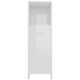 Mobile da Bagno Bianco Lucido 30x30x95 cm in Legno truciolato