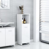 Mobile da Bagno Bianco Lucido 30x30x95 cm in Legno truciolato