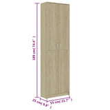 Armadio Corridoio Rovere Sonoma 55x25x189 cm Legno truciolato