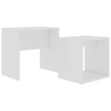 Tavolino da Salotto Bianco 48x30x45 cm in Legno truciolato