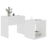 Tavolino da Salotto Bianco 48x30x45 cm in Legno truciolato