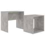 Set Tavolini da Salotto Grigio Cemento 48x30x45 cm truciolato