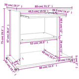 Scrivania da Computer Grigia 80x50x75 cm in Legno truciolato
