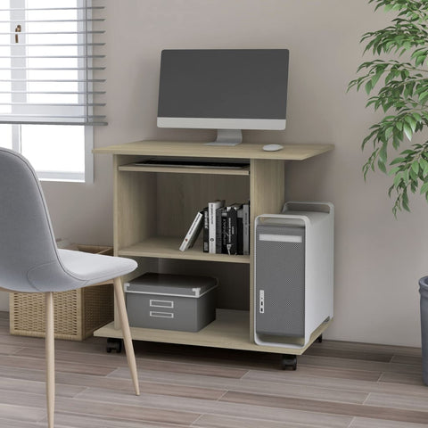 Scrivania Computer Rovere Sonoma 80x50x75 cm Legno truciolato