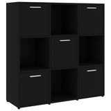 Libreria Nera 90x30x90 cm in Legno truciolato