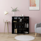 Libreria Nera 90x30x90 cm in Legno truciolato