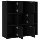 Libreria Nera 90x30x90 cm in Legno truciolato