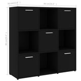Libreria Nera 90x30x90 cm in Legno truciolato