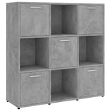 Libreria Grigio Cemento 90x30x90 cm in Legno truciolato