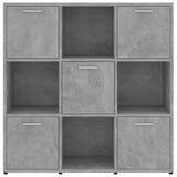 Libreria Grigio Cemento 90x30x90 cm in Legno truciolato