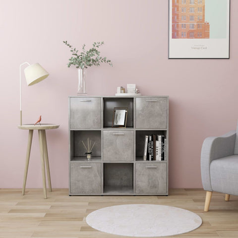 Libreria Grigio Cemento 90x30x90 cm in Legno truciolato