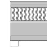 Letto a Molle Grigio Scuro in Tessuto 200x200 cm