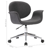 Sedia da Ufficio Girevole Grigia in Tessuto