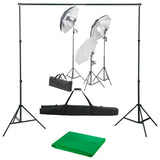 Kit per Studio Fotografico con Set di Luci e Fondale