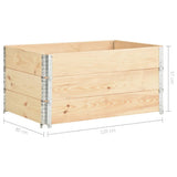Fioriere Rialzate 3 pz 80x120 cm in Legno Massello di Pino