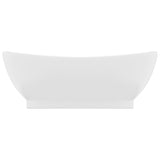 Lavandino con Troppopieno Ovale Bianco Opaco 58,5x39cm Ceramica