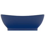 Lavabo con Troppopieno Ovale Blu Scuro Opaco 58,5x39cm Ceramica