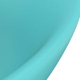 Lavabo con Troppopieno Ovale Turchese Opaco 58,5x39 cm Ceramica