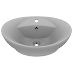 Lavabo con Troppopieno Ovale Turchese Grigio 58,5x39 cm Ceramica