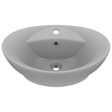 Lavabo con Troppopieno Ovale Turchese Grigio 58,5x39 cm Ceramica