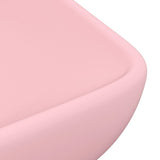Lavandino Lusso Rettangolare Rosa Opaco 71x38 cm in Ceramica