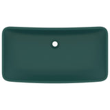 Lavabo Lusso Rettangolare Verde Scuro Opaco 71x38 cm Ceramica