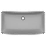 Lavabo Lusso Rettangolare Grigio Chiaro Opaco 71x38 cm Ceramica