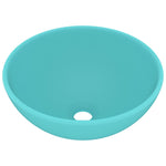 Lavandino Lusso Rotondo Verde Chiaro Opaco 32,5x14 cm Ceramica
