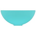Lavandino Lusso Rotondo Verde Chiaro Opaco 32,5x14 cm Ceramica