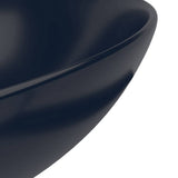 Lavandino da Bagno in Ceramica Blu Scuro Rotondo