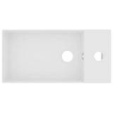 Lavandino con Troppopieno in Ceramica Bianco Opaco