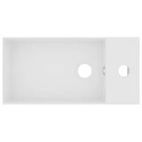 Lavandino con Troppopieno in Ceramica Bianco Opaco