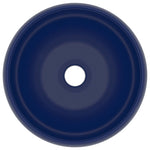 Lavandino Lusso Rotondo Blu Scuro Opaco 40x15 cm in Ceramica