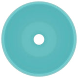 Lavandino Lusso Rotondo Verde Chiaro Opaco 40x15 cm in Ceramica