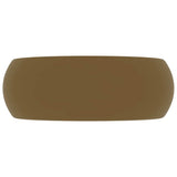 Lavandino Lusso Rotondo Crema Opaco 40x15 cm in Ceramica